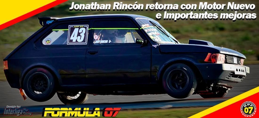 JONATHAN RINCÓN RETORNA CON NUEVO MOTOR E IMPORTANTES MEJORAS
